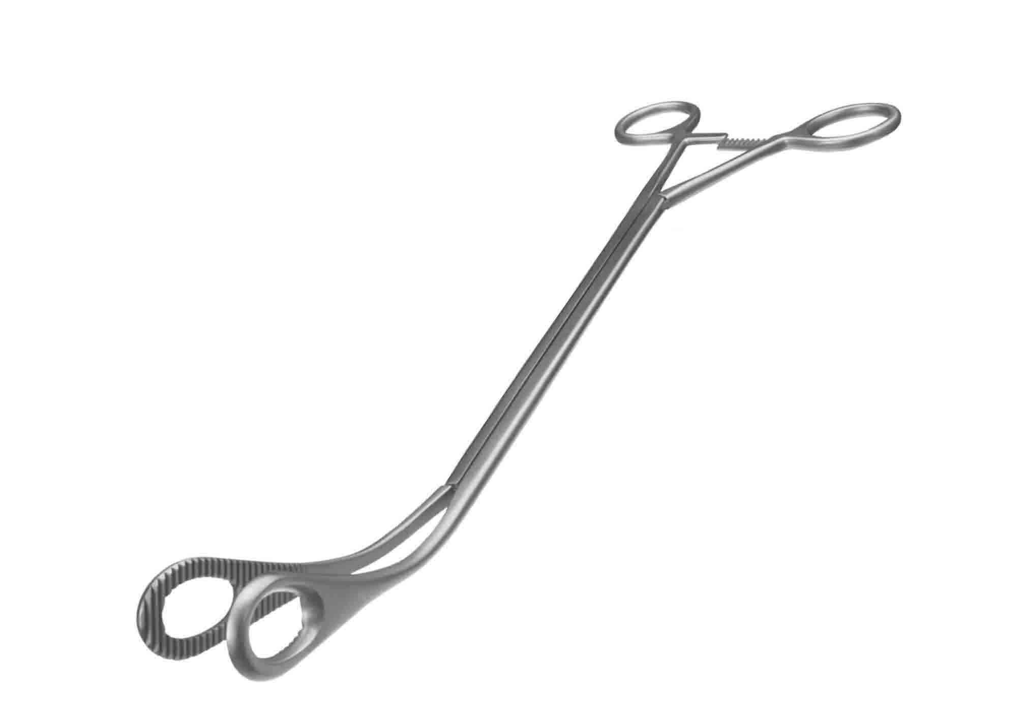 FOERSTER FORSEPS EĞRİ SOL 20MM OVAL TIRTIK AĞIZ  34 CM